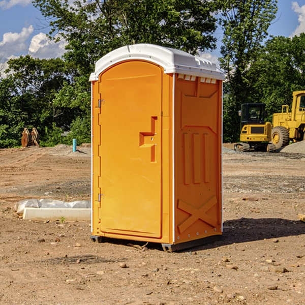 how often are the porta potties cleaned and serviced during a rental period in Wendel